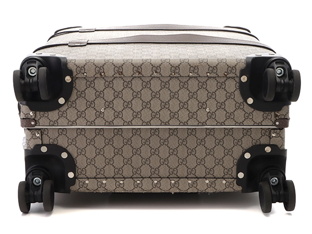 Gucci　グッチ　スーツケース　GGスプリームグロープ　トロッター　ベージュ・ブラウン　PVC・カーフ　533620【472】HA