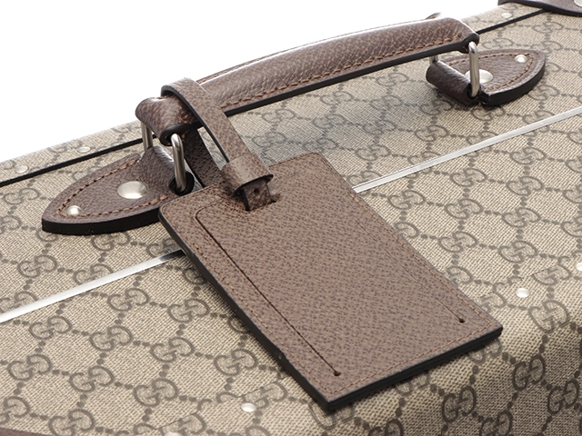 Gucci　グッチ　スーツケース　GGスプリームグロープ　トロッター　ベージュ・ブラウン　PVC・カーフ　533620【472】HA