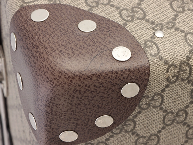 Gucci　グッチ　スーツケース　GGスプリームグロープ　トロッター　ベージュ・ブラウン　PVC・カーフ　533620【472】HA