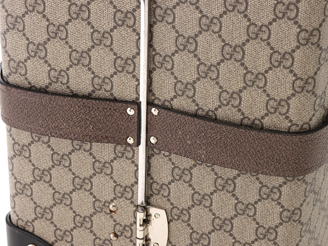 Gucci　グッチ　スーツケース　GGスプリームグロープ　トロッター　ベージュ・ブラウン　PVC・カーフ　533620【472】HA