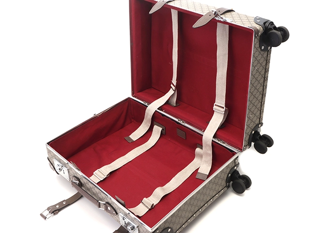 Gucci　グッチ　スーツケース　GGスプリームグロープ　トロッター　ベージュ・ブラウン　PVC・カーフ　533620【472】HA