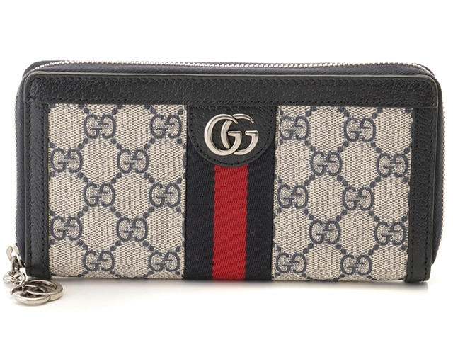 GUCCI グッチ オフィディア GGジップアラウンドウォレット ベージュ / ブルー GGスプリーム / レザー ラウンド長財布 523154  2147300386941 【205】 の購入なら「質」の大黒屋（公式）