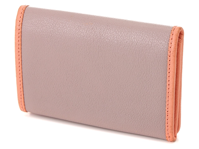 LOEWE ロエベ カード・名刺入れ パープル/サーモンピンク レザー 【460】 2147300387115