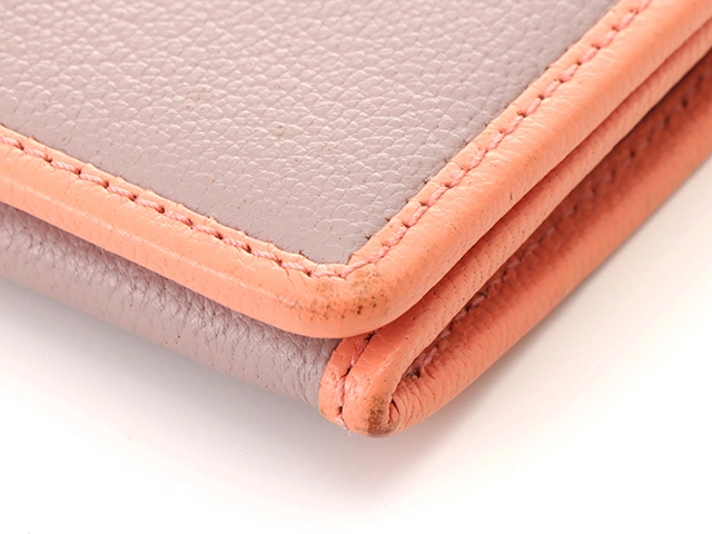 LOEWE ロエベ カード・名刺入れ パープル/サーモンピンク レザー 【460】 2147300387115