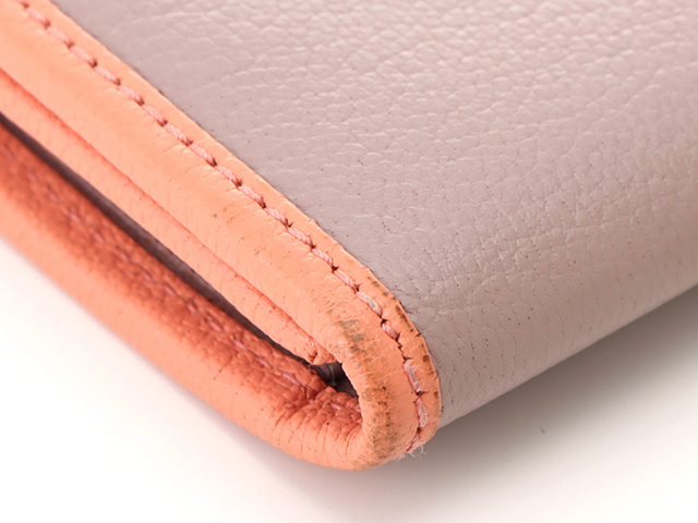 LOEWE ロエベ カード・名刺入れ パープル/サーモンピンク レザー LOEWE ロエベ カード・名刺入れ パープル/サーモンピンク レザー