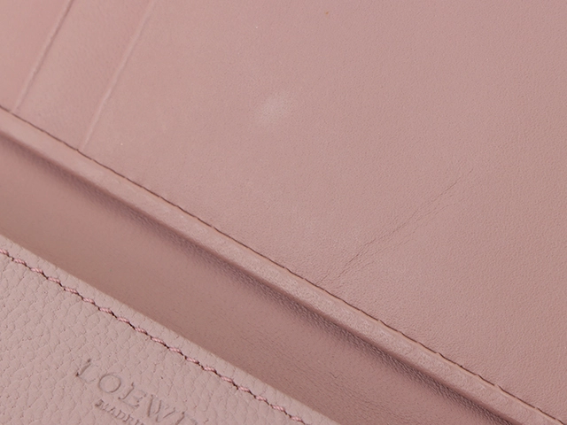 LOEWE ロエベ カード・名刺入れ パープル/サーモンピンク レザー 【460】 2147300387115