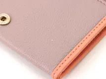 LOEWE ロエベ カード・名刺入れ パープル/サーモンピンク レザー 【460】 2147300387115