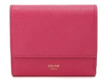 CELINE セリーヌ ミディアムストラップウォレット セージ/リラ