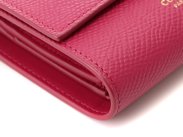 CELINE セリーヌ スモールトリフォールドウォレット 財布 10B573BEL.24PI ピンク グレインドカーフ【431】2147300387313