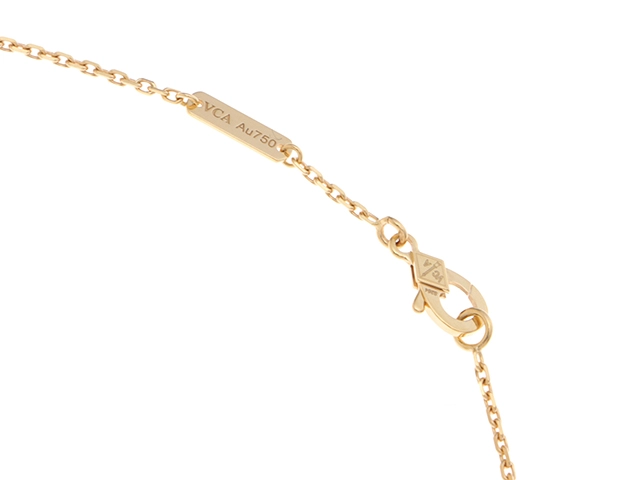 Van Cleef & Arpels ヴァンクリーフ&アーペル ヴィンテージ アルハンブラ ネックレス VCARP4KL00 K18イエローゴールド ギヨシェ 2023年正規品【472】SJ