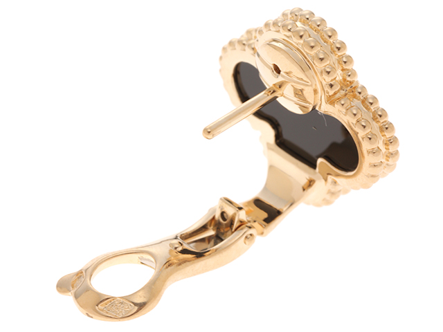 ヴァンクリーフ&アーペル ヴィンテージアルハンブラ ピアス　オニキス　ゴールド ヴァンクリーフ＆アーペル ヴィンテージアルハンブラ ピアス