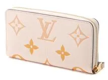 LOUIS VUITTON ルイヴィトン 財布 ジッピー・ウォレット バイカラー モノグラム・アンプラント クレームサフラン (2147300391105) 【200】