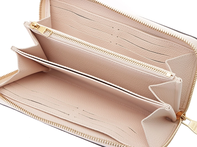 LOUIS VUITTON ルイヴィトン 財布 ジッピー・ウォレット バイカラー モノグラム・アンプラント クレームサフラン (2147300391105) 【200】