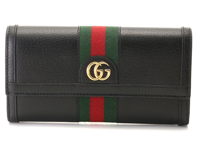 GUCCI グッチ 長財布 ｵﾌｨﾃﾞｨｱ ｺﾝﾁﾈﾝﾀﾙｳｫﾚｯﾄ ﾌﾞﾗｯｸ ﾚｻﾞｰ 2147300391969【208】  の購入なら「質」の大黒屋（公式）