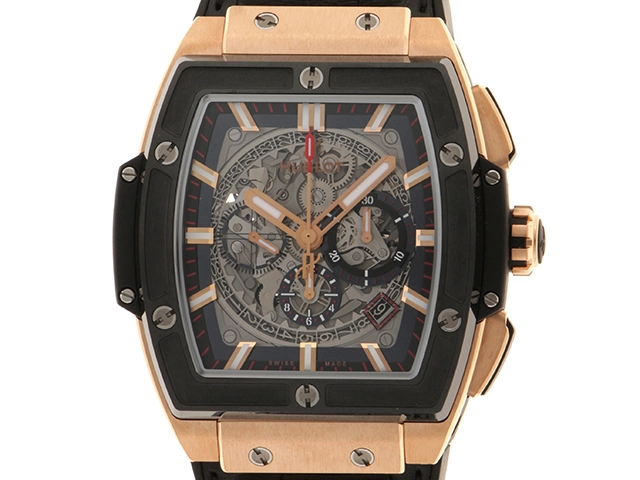 HUBLOT　ウブロ　601.OM.0183.LR　スピリット・オブ・ビッグバン　キングゴールド/セラミック　スケルトン　クロノグラフ　メンズ　腕時計（2147300393390）【200】C