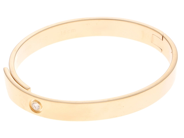 Cartier カルティエ バングル アニバーサリー ブレスレット 16cm K18イエローゴールド 1Pダイヤモンド 1999年正規品【472】SJ