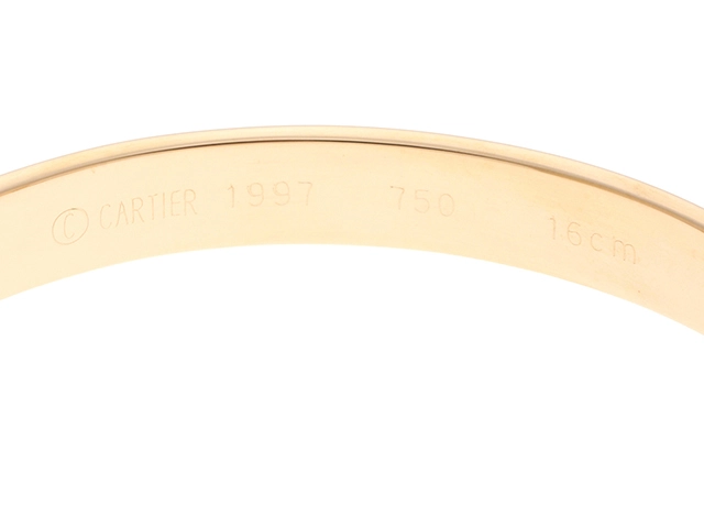 Cartier カルティエ バングル アニバーサリー ブレスレット 16cm K18イエローゴールド 1Pダイヤモンド 1999年正規品【472】SJ
