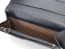 BOTTEGA　VENETA　ボッテガ・ヴェネタ　イントレチャートコンチネンタルウォレット　ネイビーレザー　長財布M51334　2147200514895　【205】
