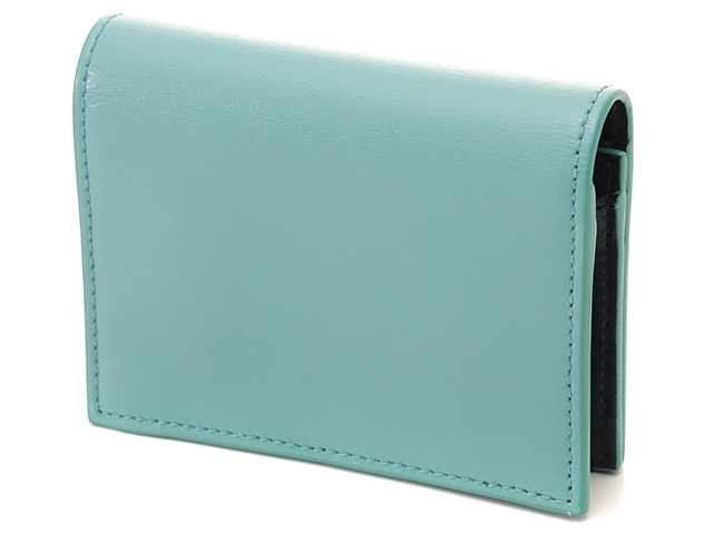 Salvatore Ferragamo　フェラガモ　ガンチーニ　コンパクトウォレット　ライトブルー/ネイビー　カーフ【433】2147300396001