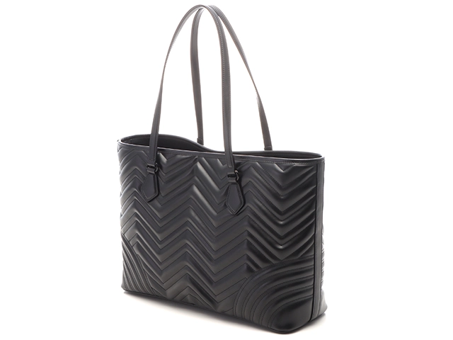 GUCCI グッチ GGマーモント トートバッグ ブラック キルティングレザー 739684【430】2147300396384