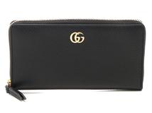 GUCCI　グッチ　長財布　ダブルＧ　ジップアラウンドウォレット　ブラック　レザー　【208】2147300397152