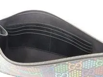 GUCCI　グッチ　GGサイケデリック　クラッチバッグ　マルチカラー　ブラック　PVC/レザー【433】2147300399347