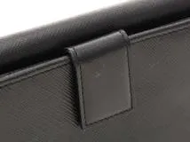 Salvatore Ferragamo フェラガモ ガンチーニ 二つ折り財布 22-4639 ブラック/SV レザー 【460】2147300401293