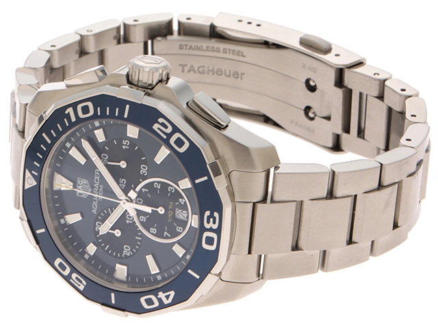 TAG HEUER タグホイヤー アクアレーサー クロノグラフ CAY111B.BA0927 SS ステンレススチール ブルー文字盤 クォーツ 【460】2147300401491