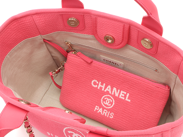 シャネル 24S ドーヴィル ショッピングバッグ ピンク CHANEL シャネル ドーヴィル ショッピングバッグ ピンク/GP