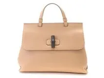 GUCCI グッチ バンブー デイリー ミディアム 2wayバッグ ベージュ