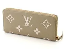 LOUIS VUITTON　ルイヴィトン　ポルトフォイユ･クレマンス　バイカラーモノグラム･アンプラント　M82478　カーキ/クレーム　長財布　2147300401743【207】