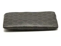CELINE セリーヌ トリオンフ フック付きコイン＆カードポーチ 10C662BTA ブラック PVC 【460】2147300403273