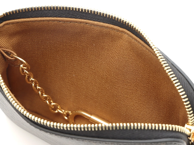 CELINE セリーヌ トリオンフ フック付きコイン＆カードポーチ 10C662BTA ブラック PVC 【472】2147300403273