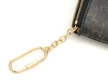 CELINE セリーヌ トリオンフ フック付きコイン＆カードポーチ 10C662BTA ブラック PVC 【472】2147300403273