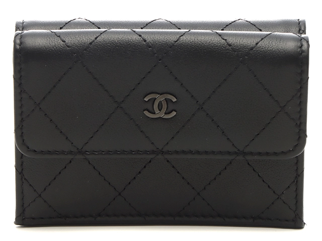国内即発【CHANEL】マトラッセ 三つ折り 財布 AP3882 ブラック マトラッセ シャネル （CHANEL） フラップ ウォレット 三つ折り