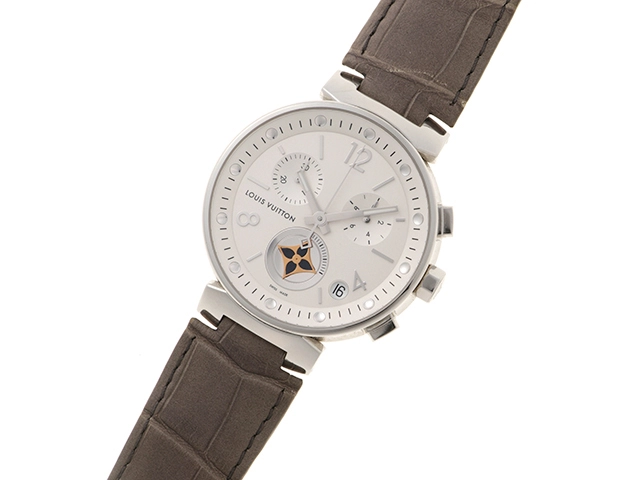 LOUIS VUITTON　ルイ・ヴィトン　タンブールムーンスターGM　Q8D10Z　SS　アリゲーター　クォーツ　メンズ　クォーツ2147300405567【432】