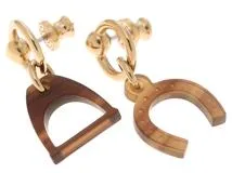 HERMES エルメス アミュレット・エスケトルピアス バッファローホーン