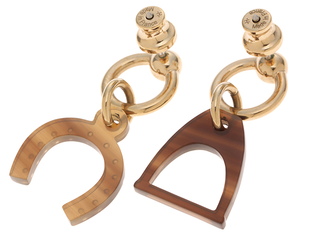 HERMES エルメス アミュレット・エスケトルピアス バッファローホーン