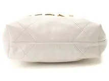 CHANEL シャネル CHANEL22 ミニハンドバッグ AS3980 ホワイト/GP シャイニーカーフ 【460】2147300406250