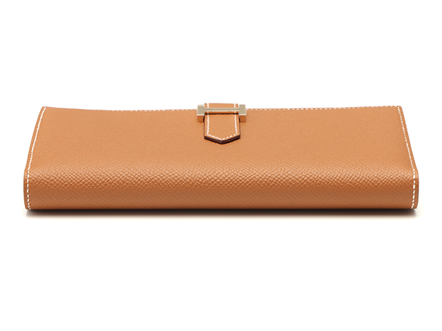 HERMES エルメス 長財布 ベアンスフレ ヴォーエプソン ゴールド