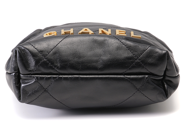CHANEL 22 Coco Mark Tweed Shoulder Bag Handbag AS3980 2way