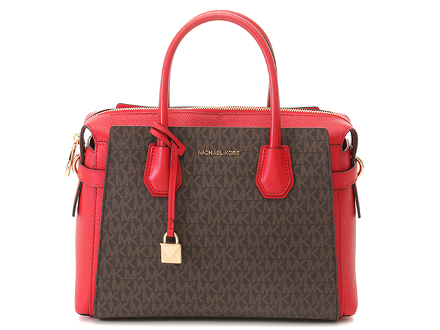 MICHAEL KORS マイケルコース 2wayハンドバッグ ブラウン/レッド