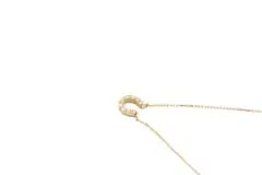 4℃ ヨンドシー ネックレス 馬蹄モチーフ K18 ゴールド ダイヤモンド 9P