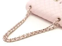 CHANEL　シャネル　マトラッセWフラップ25　A01112　Wチェーンショルダー　ピンク/GP　キャビアスキン　2147300407844【207】
