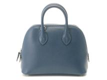 Hermès　エルメス　ボリード1923ミニ　ディープブルー　シェーブル　W刻印　2024年頃製造　【471】L