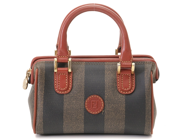 FENDI フェンディ ペカン レザー PVC ミニボストンバッグ ハンドバッグ フェンディ ペカン ミニボストン ハンドバッグ PVC×レザー