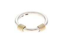 TIFFANY&CO　ティファニー　指輪　バンドウィズ2　ワイヤーリング　シルバー/イエローゴールド　約3.7g　約7号【431】2147300408247