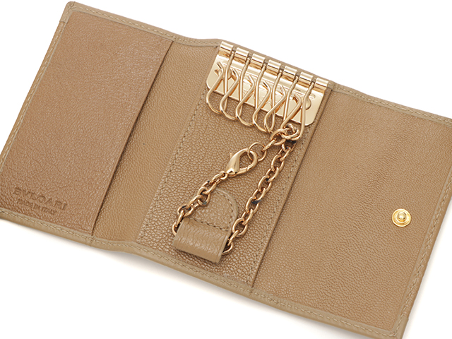 ✨未使用展示品✨　BVLGARI キーケース　ドッピオトンド　ロゴマニア　6連 BVLGARI ブルガリ ドッピオトンド 6連キーケース ブラウン