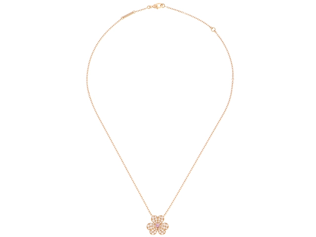Van Cleef & Arpels ヴァン クリーフ&アーペル フリヴォル スモールネックレス VCARP6L400 K18PG/ダイヤモンド/ピンクサファイア 2022年正規品【472】SJ