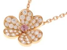 Van Cleef & Arpels ヴァン クリーフ&アーペル フリヴォル スモールネックレス VCARP6L400 K18PG/ダイヤモンド/ピンクサファイア 2022年正規品【472】SJ